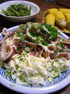 ぽん酢炒めイカのおかずサラダ-レシピのメイン写真