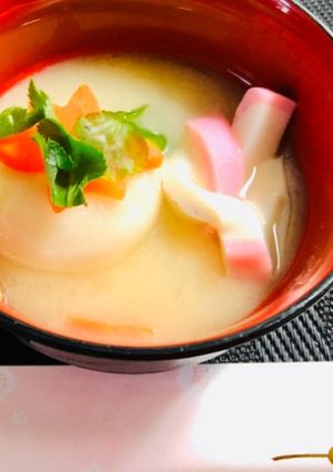 お雑煮♬白みそで♬-レシピのメイン写真