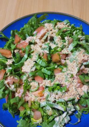 春菊とトマトのサラダ~*胡麻マヨ掛け-レシピのメイン写真
