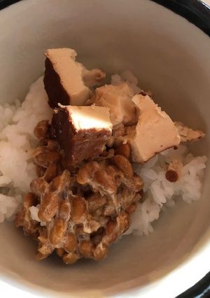 納豆とチーズみたいなスモーク豆腐の丼-レシピのメイン写真
