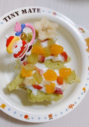 【9ヶ月〜の離乳食】クリスマス蒸しパン-レシピのメイン写真