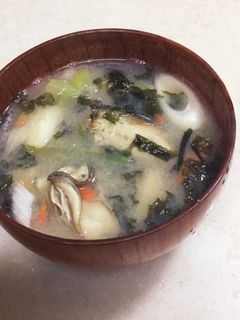 牡蠣の味噌汁-レシピのメイン写真