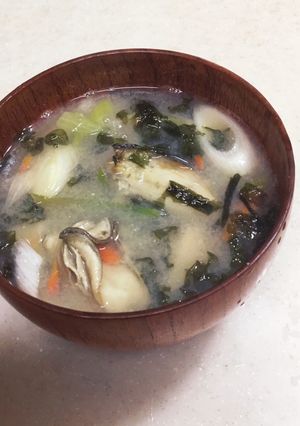牡蠣の味噌汁-レシピのメイン写真