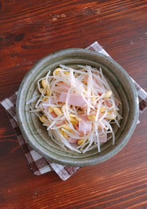 余った豆もやしとハムで…ナムル！-レシピのメイン写真
