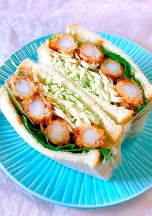 朝ごはん！海老フライのサンドイッチ-レシピのメイン写真