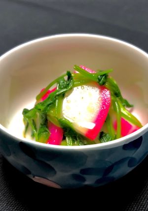 せりと蒲鉾のお浸し★わさび入り(簡単)-レシピのメイン写真
