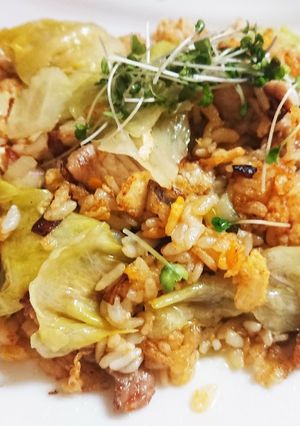 失敗しないパックご飯のレタスチャーハン-レシピのメイン写真