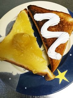 栗きんとんトースト(小倉トースト風)-レシピのメイン写真