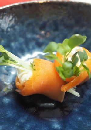 いぶりがっこチーズのサーモン巻き-レシピのメイン写真