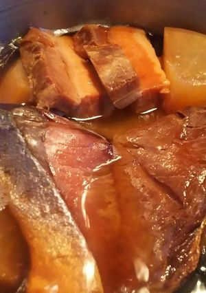 【お節料理リメイク】豚・ブリ大根-レシピのメイン写真