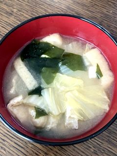 たっぷり白菜の味噌汁-レシピのメイン写真