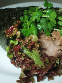 酢飯がいらない牛肉とレタスの手巻き寿司-レシピのメイン写真