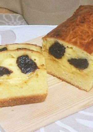 カスタード入りプラムパウンドケーキ-レシピのメイン写真