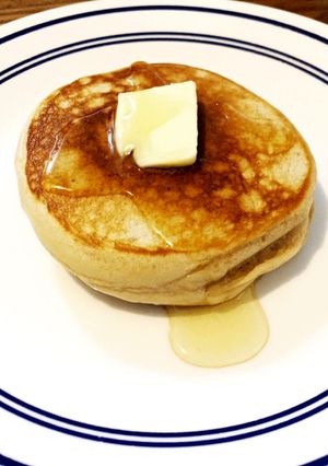 材料2つ！ふっくらプロテインパンケーキ-レシピのメイン写真
