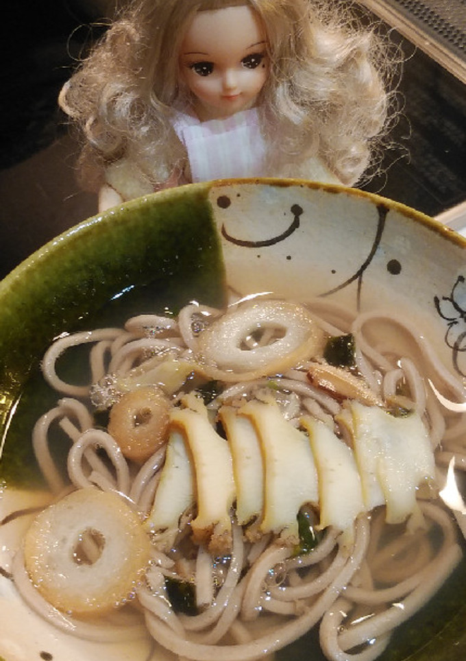 リカちゃん♡残りお節をリメイク！鮑蕎麦ꕤ-レシピのメイン写真