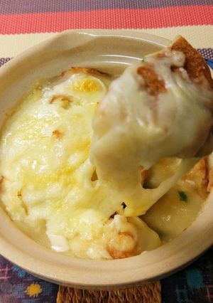 市販のポタージュで簡単パングラタン♪-レシピのメイン写真