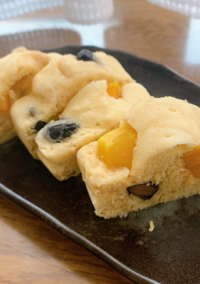 おせちリメイク　黒豆と栗の蒸しパン-レシピのメイン写真
