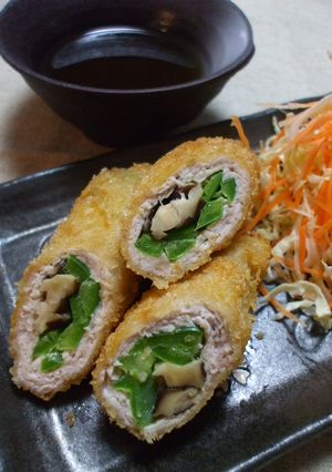 巻いて巻いて！野菜のロールカツ♪-レシピのメイン写真