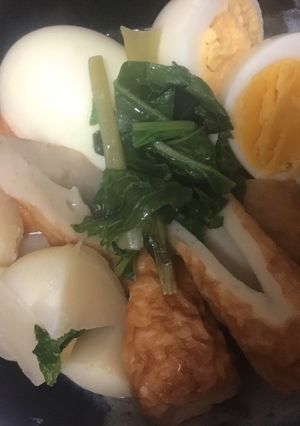しゃぶしゃぶの煮汁でおでん風煮物-レシピのメイン写真