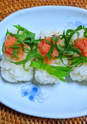 明太子と大葉の俵おにぎり-レシピのメイン写真
