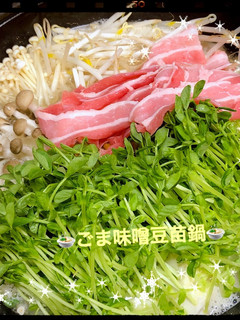 ☆ごま味噌豆苗鍋ウェイパーver.☆-レシピのメイン写真