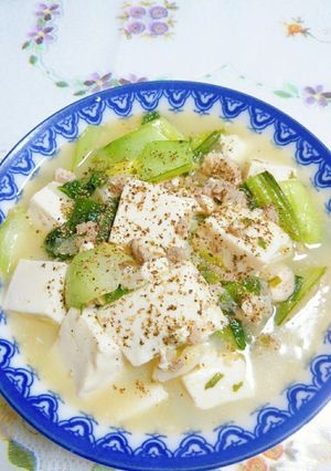 麻婆豆腐に粗挽き胡椒-レシピのメイン写真