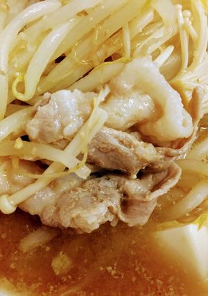 冷やし中華袋麺リメイクで胡麻味噌鍋-レシピのメイン写真