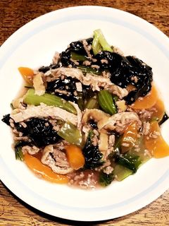 紫チンゲンサイの中華炒め-レシピのメイン写真