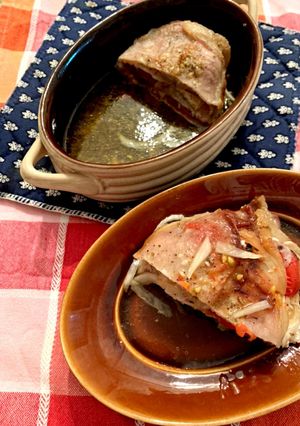 豚肉とプチトマトの重ね焼き-レシピのメイン写真