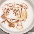 チョコソースで簡単ラテアートのカフェラテ