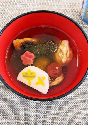 簡単雑煮　とろろ昆布と梅干し入り-レシピのメイン写真