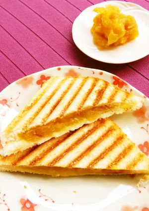☺栗きんとんでマロンバターホットサンド☺-レシピのメイン写真