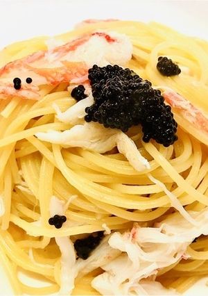 ランプフィッシュキャビアとカニのパスタ-レシピのメイン写真