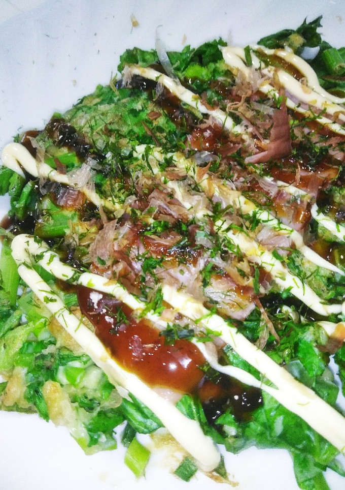 大根の葉で♪簡単お好み焼き-レシピのメイン写真