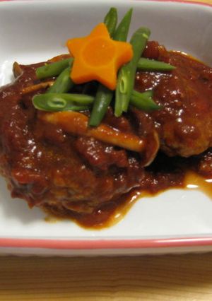 ❤きのこ入り煮込みハンバーグ❤-レシピのメイン写真