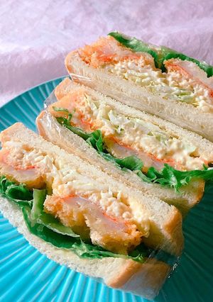朝食に！海老フライタルタルサンドイッチ-レシピのメイン写真