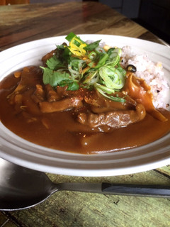 牛すじ大根舞茸カレー-レシピのメイン写真