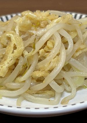 油揚げともやしの塩炒め-レシピのメイン写真