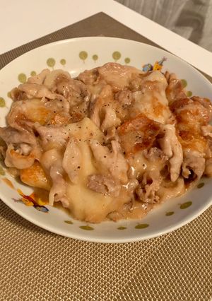 お餅と豚バラの甘辛炒め-レシピのメイン写真