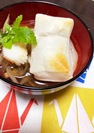 仙台のお雑煮☆具多めの焼きハゼ抜きで！-レシピのメイン写真