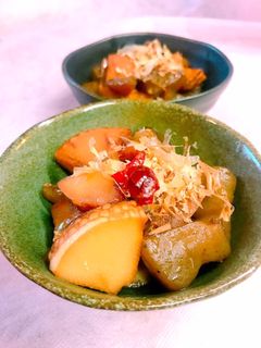 ヒリヒリ!こんにゃくとたけのこの炒め物-レシピのメイン写真