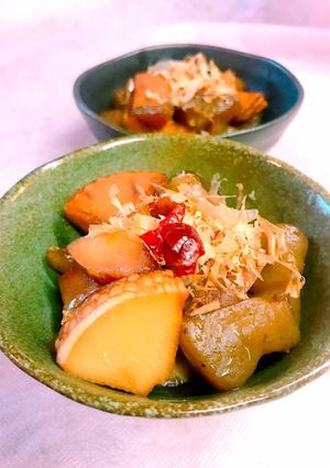 ヒリヒリ！こんにゃくとたけのこの炒め物-レシピのメイン写真