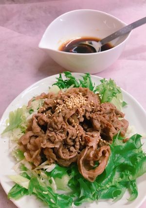 ポン酢ドレッシングで焼肉サラダ-レシピのメイン写真