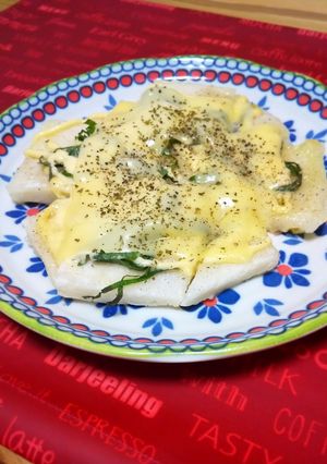 お財布に優しい♡大葉チーズの餅ピザ-レシピのメイン写真