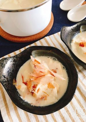 包丁いらずで簡単！食べる豆乳スープ-レシピのメイン写真