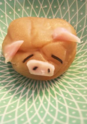 キャラ弁用*こぶた梅干し-レシピのメイン写真
