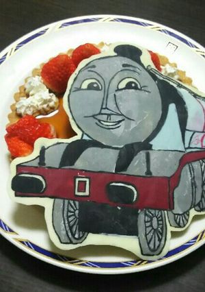 機関車トーマス ゴードン ケーキ-レシピのメイン写真