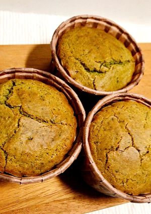 米粉の黒豆抹茶マフィン♡-レシピのメイン写真