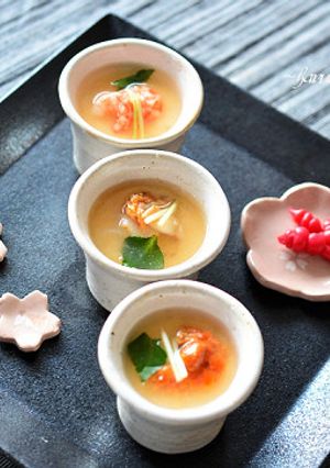 お豆腐入り、可愛いサイズの茶碗蒸し♪-レシピのメイン写真