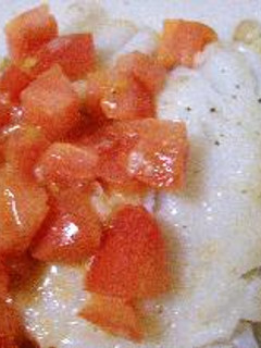 簡単おいしい♪白身魚のガーリックトマトソテー-レシピのメイン写真